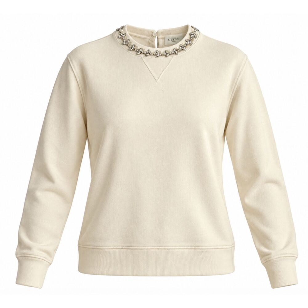 Golden Goose Lavinia Ecru Jewel Stone Sweatshirt